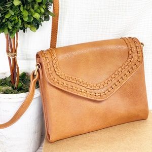 Street Level whipstitch crossbody